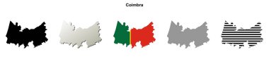 Coimbra bölgesi boş ana hat haritası seti