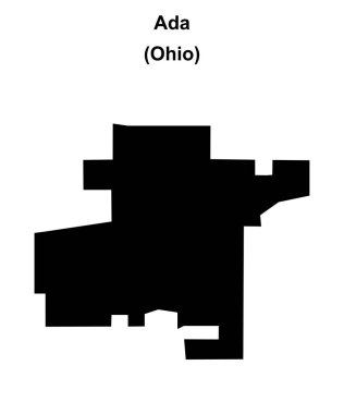 Ada (Ohio) boş ana hat haritası