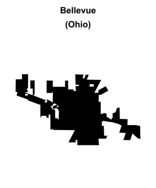 Bellevue (Ohio) boş ana hat haritası