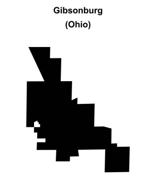 Gibsonburg (Ohio) boş ana hat haritası