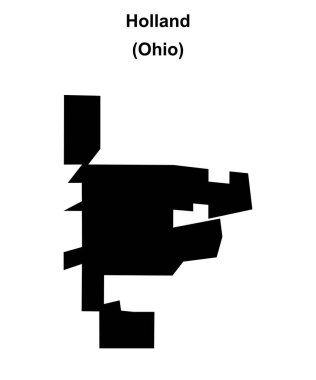 Hollanda (Ohio) boş ana hat haritası