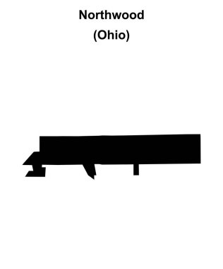 Northwood (Ohio) boş ana hat haritası