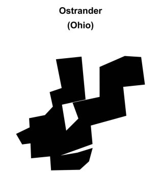 Ostrander (Ohio) boş ana hat haritası