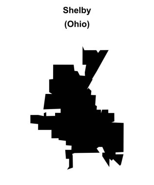 Shelby (Ohio) boş ana hat haritası