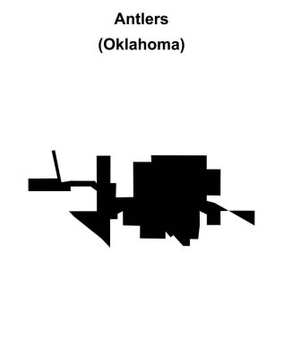 Boynuzlar (Oklahoma) boş ana hat haritası