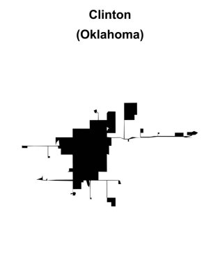 Clinton (Oklahoma) boş ana hat haritası