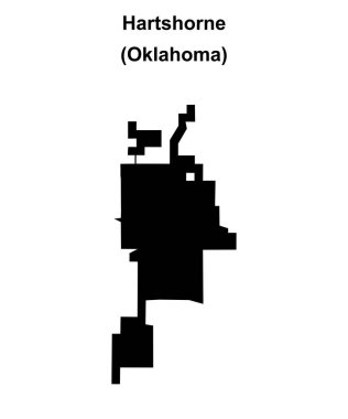 Hartshorne (Oklahoma) boş ana hat haritası