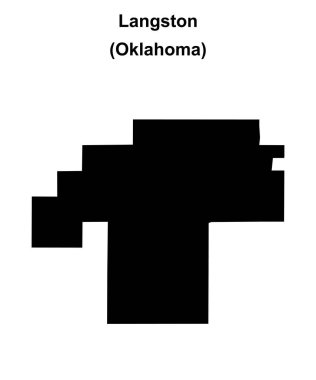 Langston (Oklahoma) boş ana hat haritası