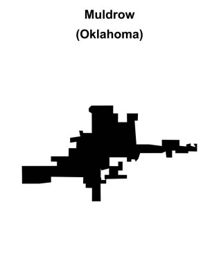 Muldrow (Oklahoma) boş ana hat haritası