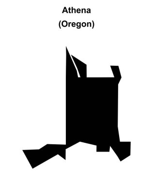 Athena (Oregon) boş ana hat haritası