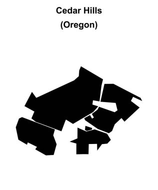 Cedar Hills (Oregon) boş ana hat haritası