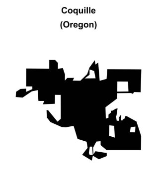 Coquille (Oregon) boş ana hat haritası