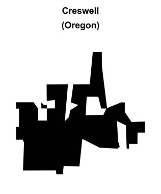 Creswell (Oregon) boş ana hat haritası