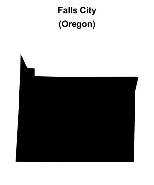 Falls City (Oregon) boş ana hat haritası