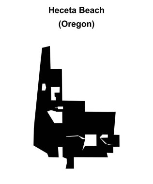 Heceta Sahili (Oregon) boş ana hat haritası
