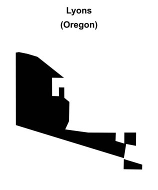 Lyons (Oregon) boş ana hat haritası