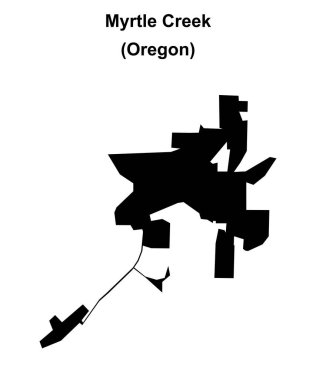 Myrtle Deresi (Oregon) boş ana hat haritası