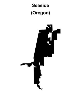 Deniz kenarı (Oregon) boş ana hat haritası