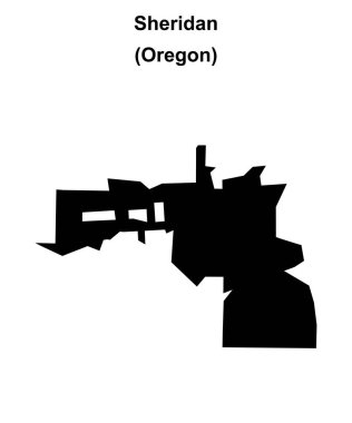 Sheridan (Oregon) boş ana hat haritası