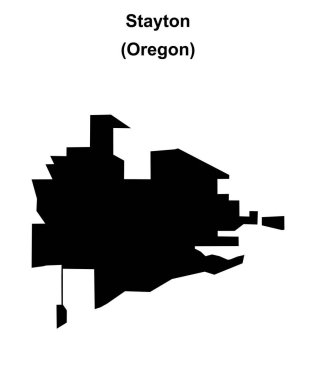 Stayton (Oregon) boş ana hat haritası