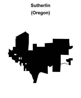 Sutherlin (Oregon) boş ana hat haritası