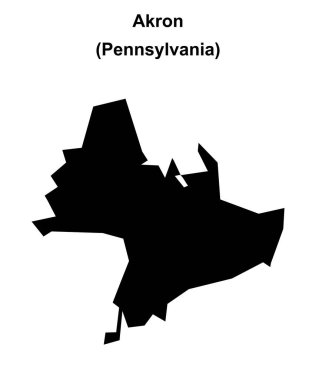 Akron (Pennsylvania) boş ana hat haritası