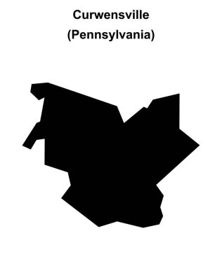 Curwensville (Pennsylvania) boş ana hat haritası
