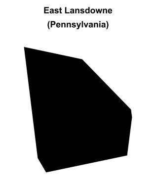 Doğu Lansdowne (Pennsylvania) boş ana hat haritası