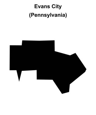 Evans City (Pennsylvania) boş ana hat haritası