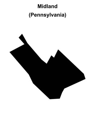 Midland (Pennsylvania) boş ana hat haritası