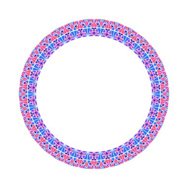 Geometrik mozaik kenar - dairesel vektör elementi