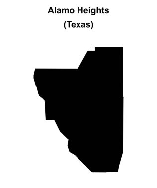 Alamo Tepeleri (Texas) boş ana hat haritası