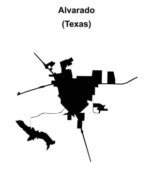 Alvarado (Texas) boş ana hat haritası