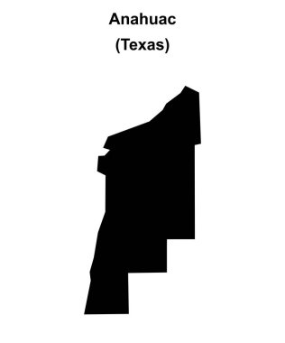 Anahuac (Texas) boş ana hat haritası