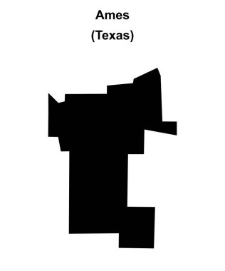 Ames (Texas) boş ana hat haritası