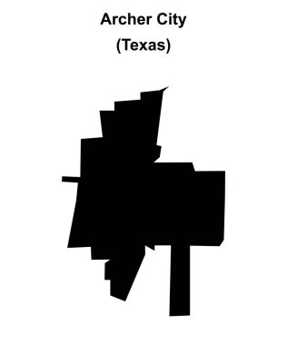 Archer Şehri (Texas) boş ana hat haritası