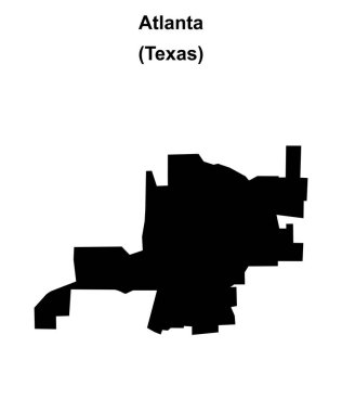 Atlanta (Texas) boş ana hat haritası