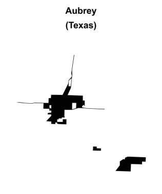 Aubrey (Texas) boş ana hat haritası