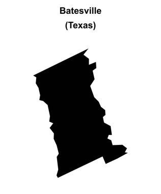 Batesville (Texas) boş ana hat haritası