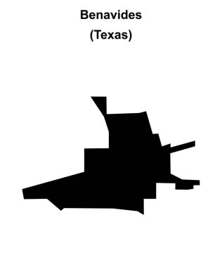 Benavides (Texas) boş ana hat haritası