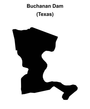 Buchanan Barajı (Texas) boş ana hat haritası