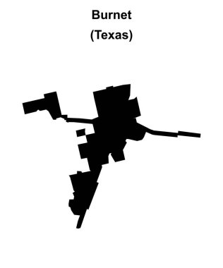Burnet (Texas) boş ana hat haritası