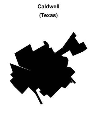 Caldwell (Texas) boş ana hat haritası