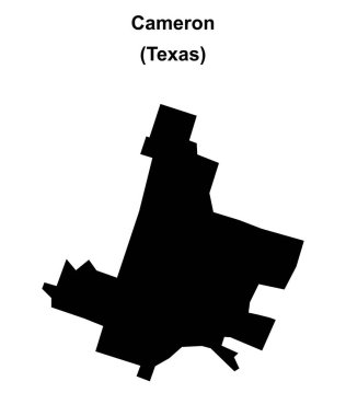 Cameron (Texas) boş ana hat haritası