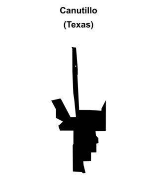 Canutillo (Texas) boş ana hat haritası