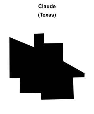 Claude (Texas) boş ana hat haritası