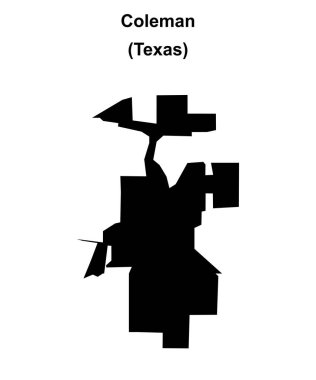 Coleman (Texas) boş ana hat haritası