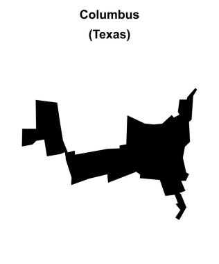 Columbus (Texas) boş ana hat haritası