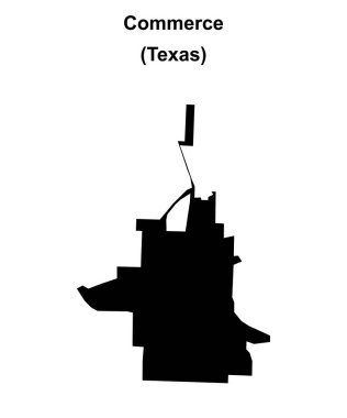 Ticaret (Texas) boş ana hat haritası