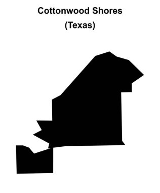 Cottonwood Sahilleri (Texas) boş ana hat haritası